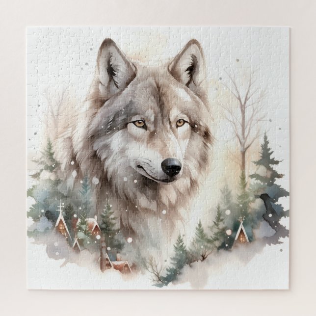 Winter Wolf Puzzle (Vertical)