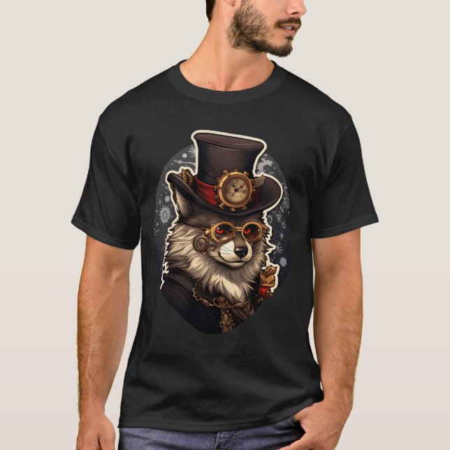 Winter wolf steampunk T-Shirt (Front)