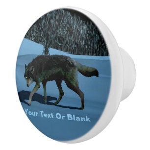 Winter Wolf - Tapetum Lucidum Ceramic Knob