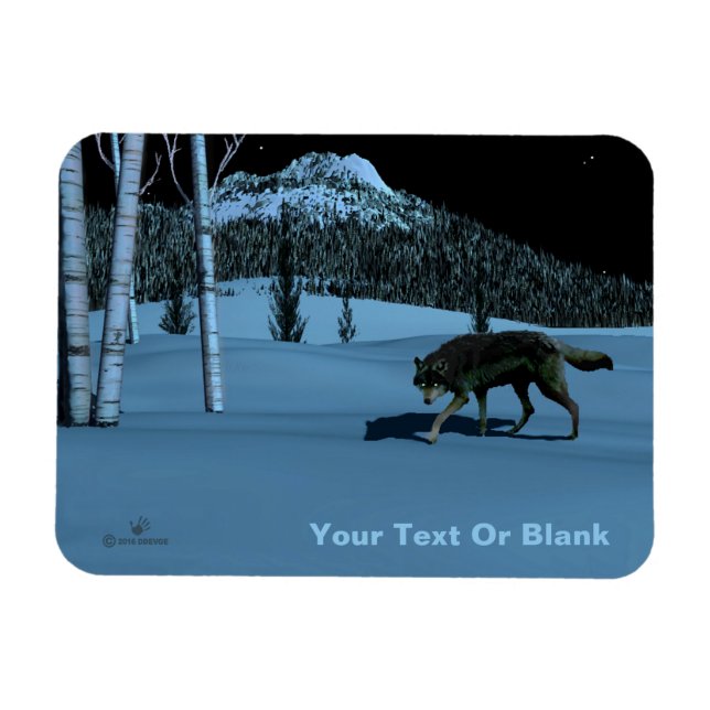 Winter Wolf - Tapetum Lucidum Magnet (Horizontal)