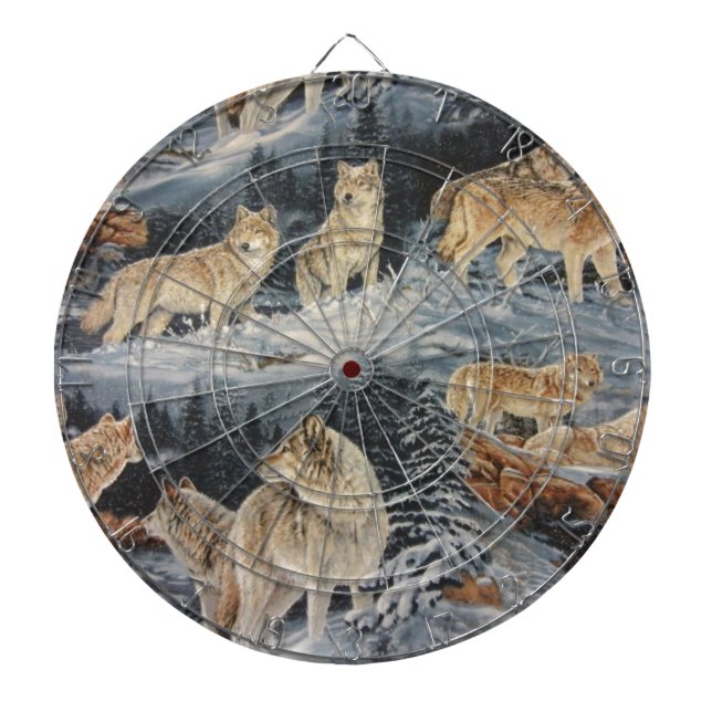Winter Wolves Dartboard (Front)