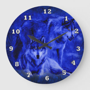 Winter Wolves Wolf Clocks