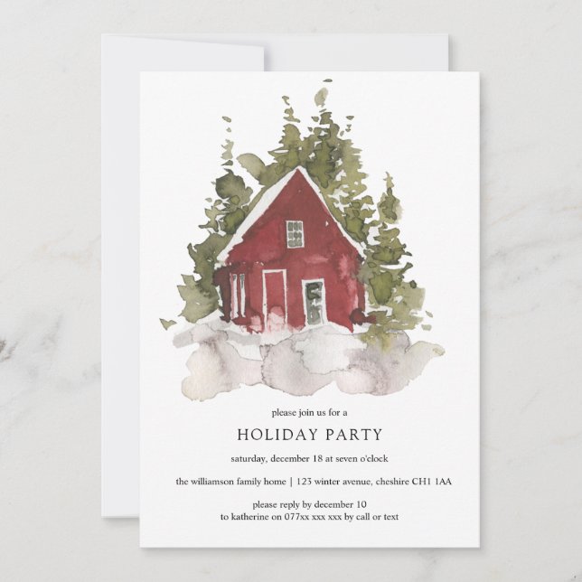 Winter Wonder Christmas Holiday  Invitation (Front)