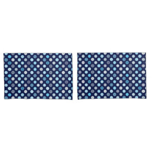 Winter Wonder Dots Blue Pattern Pillow Cases