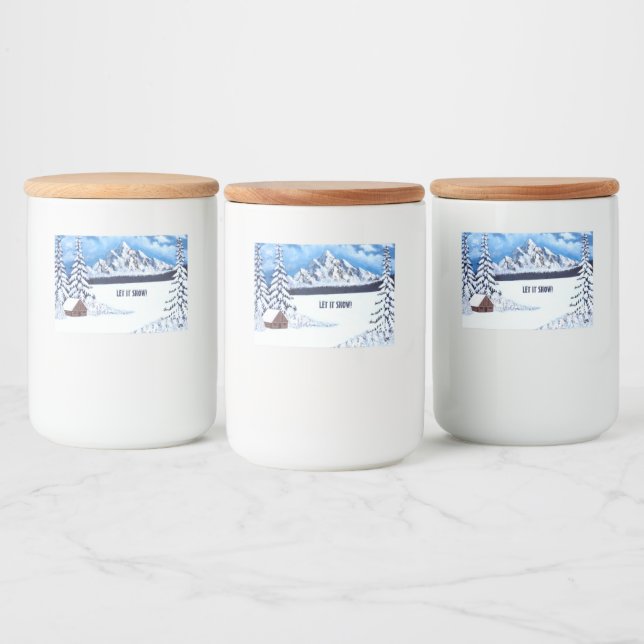 Winter Wonder Food Container Label (Bottles)