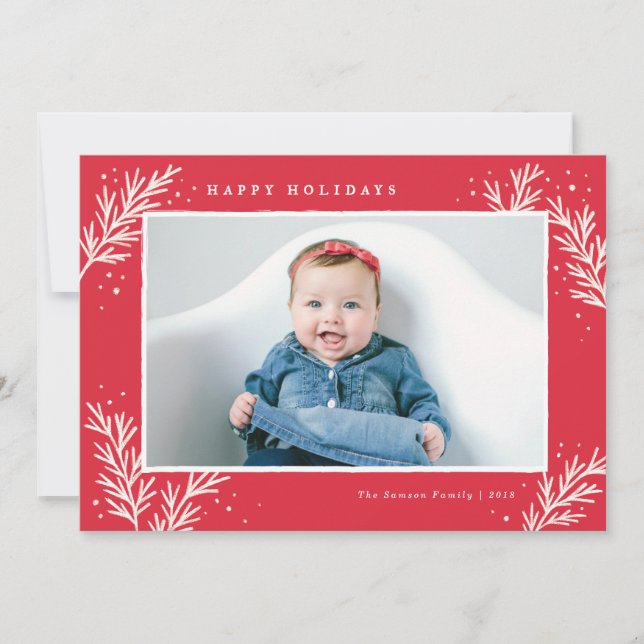 Winter Wonder Holiday Photo Card (Front)