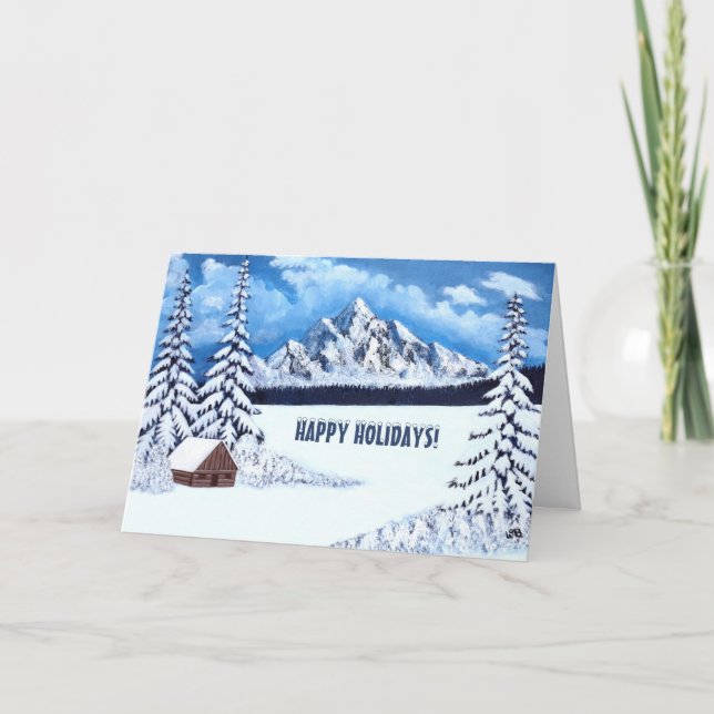 Winter Wonder Holidays Greeting Card (Front)