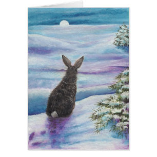 Winter Wonder Rabbits by BiHrLe Card