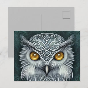 Winter Wonder Snow Owl Beauty Postcard