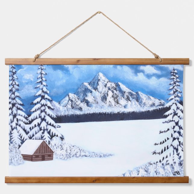Winter Wonder Wood Topped Wall Tapestries (Front)