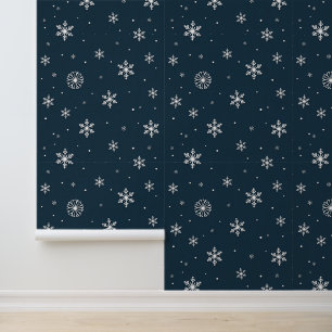 Winter Wonderland: A Delicate Snowflake Pattern Wallpaper