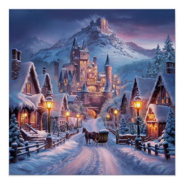 Winter Wonderland: A Twilight Village at the Mount Poster (Front)