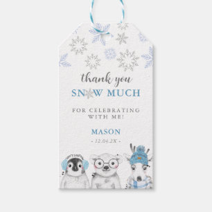 Winter Wonderland Animals boy Favour thanks Gift Tags