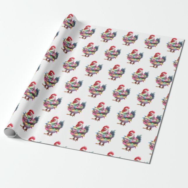Winter Wonderland Animals Wrapping Paper (Unrolled)