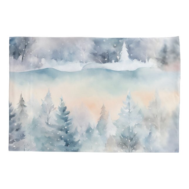 winter wonderland  - artistic pillowcase (Back)