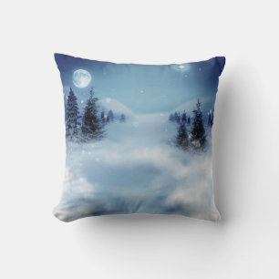 Winter Wonderland at Night Cushion