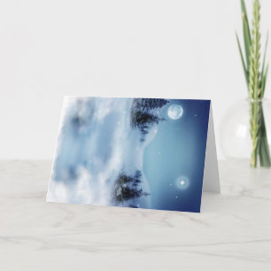Winter Wonderland at Night Holiday Card