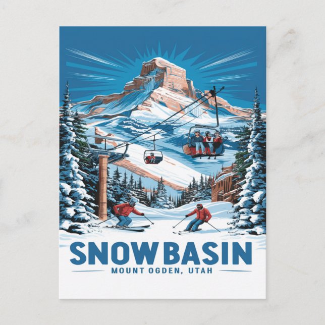 Winter Wonderland at Snow Basin Postcard (Front)