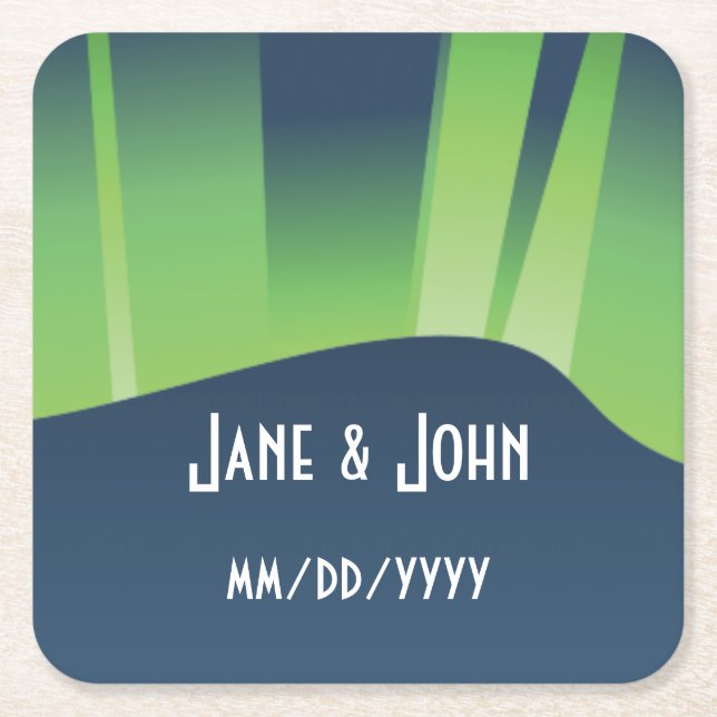 Winter Wonderland Auroras Paper Coaster (Front)