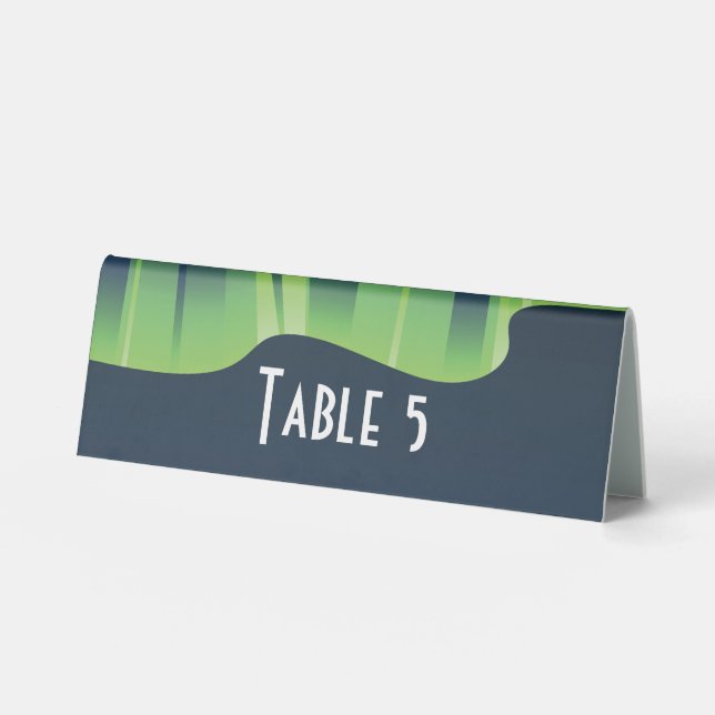 Winter Wonderland Auroras Table Tent Sign (Front)
