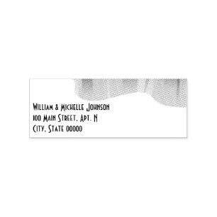 Winter Wonderland Auroras Wooden Address Stamp
