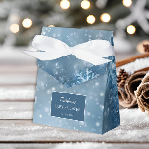 Winter Wonderland Baby Shower Blue Favour Box
