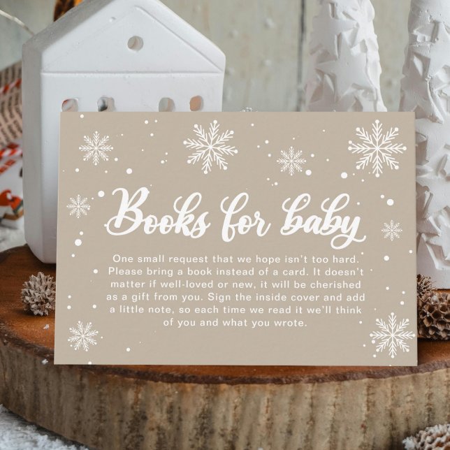Winter Wonderland Baby Shower Book Request Enclosure Card (Creator Uploaded)