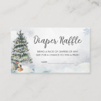 Winter Wonderland Baby Shower Diaper Raffle