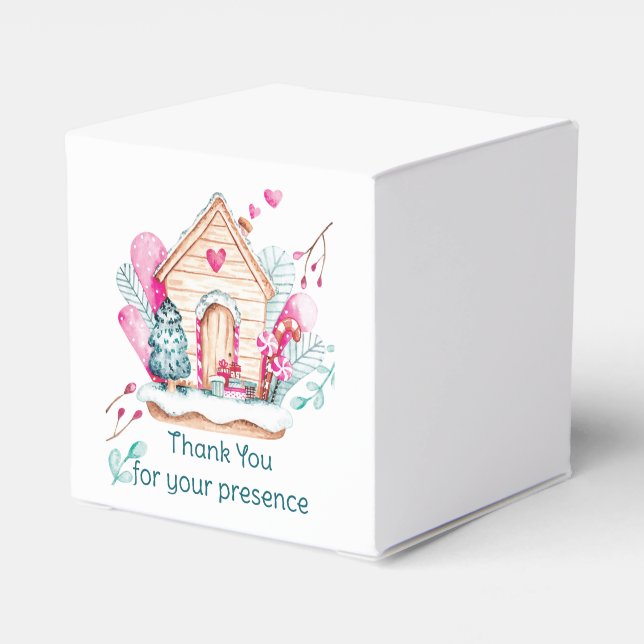 Winter Wonderland Baby Shower Favour Box (Back Side)