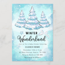 Winter Wonderland Baby Shower Invitation