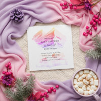 Winter wonderland baby shower invitation