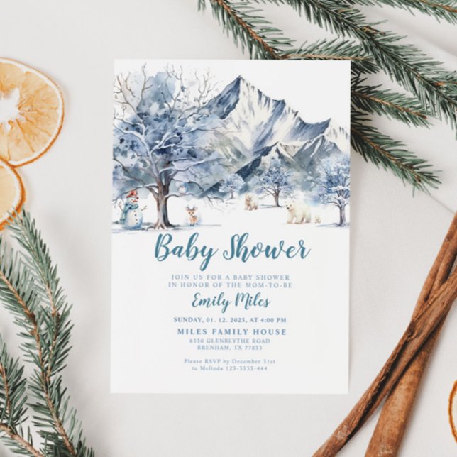 Winter Wonderland Baby Shower Invitation (Creator Uploaded)