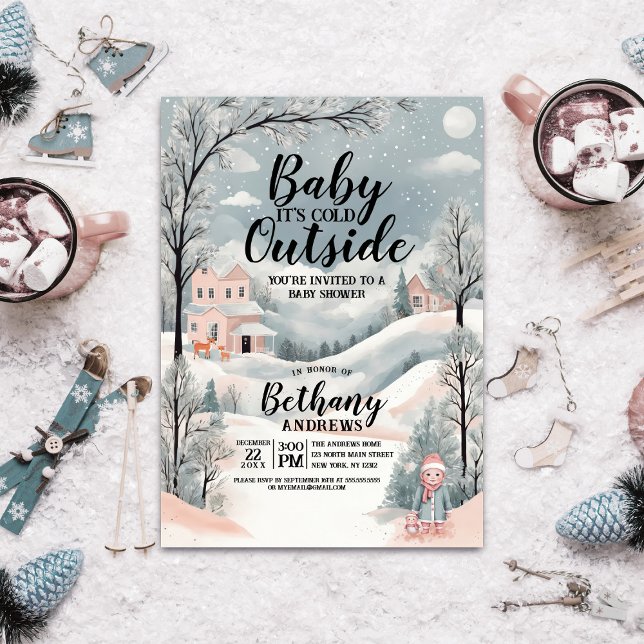 Winter Wonderland Baby Shower: It's Cold Outside Invitation (Creator Uploaded)