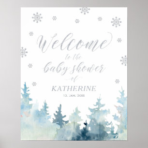 Winter Wonderland Baby Shower Welcome Sign