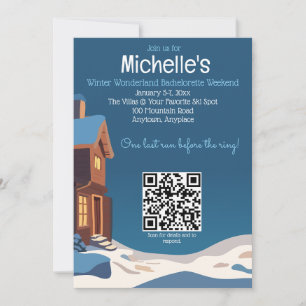 Winter Wonderland Bachelorette Weekend Getaway Invitation