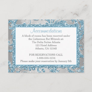 Winter Wonderland Bat Mitzvah Enclosure 2 Card