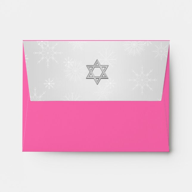 Winter Wonderland Bat Mitzvah RSVP(lg.) Envelope (Back (Top Flap))
