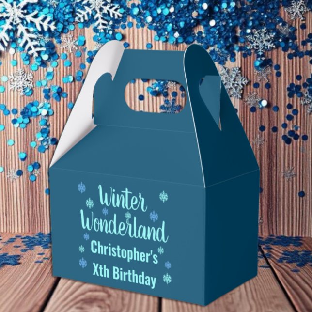 Winter Wonderland Birthday Favour Box (Creator Uploaded)