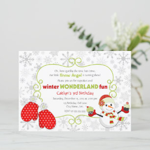 Winter Wonderland Birthday Invitation