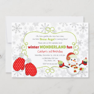 Winter Wonderland Birthday Invitation