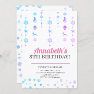 Winter Wonderland Birthday Party Invitation