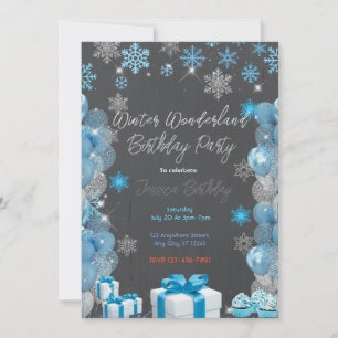 Winter Wonderland Birthday Party  Invitation