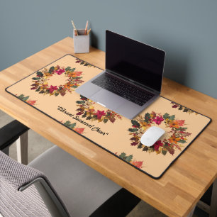 "Winter Wonderland Bloom" Desk Mat