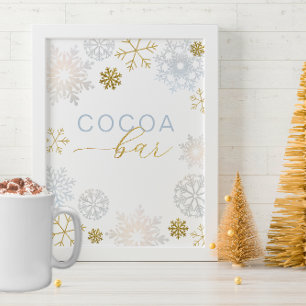 Winter Wonderland Blue Cocoa Bar Sign