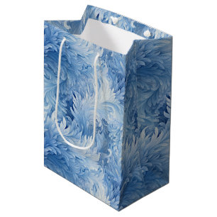 Winter Wonderland Blue frosty pattern Medium Gift Bag