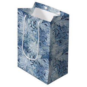Winter Wonderland Blue frosty pattern Medium Gift Bag