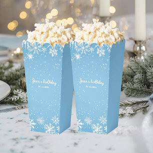 Winter Wonderland Blue Snowflake Favour Box