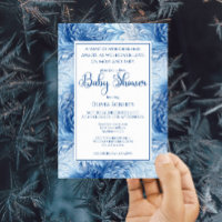 Winter Wonderland Blue Snowflakes Baby Shower