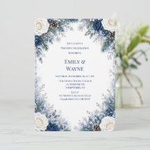 Winter Wonderland Blue & White Rose Wedding