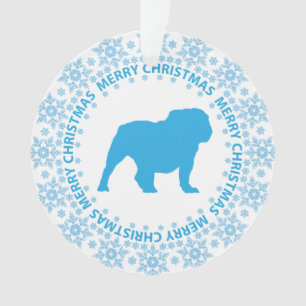 Winter Wonderland Blue & White Snowflake Dog Breed Ornament